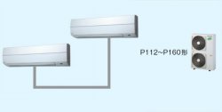 画像1: 大阪・業務用エアコン　東芝　かべかけ　同時ツイン　ワイヤードリモコン　一発節電　AKRB16055A　P160（6馬力）　冷房専用　三相200V