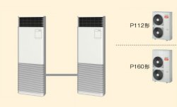 画像1: 大阪・業務用エアコン　東芝　寒冷地向けエアコン　床置き　スタンドタイプ　ワイヤード　同時ツイン　AFHB11252B2　P112（4馬力）　三相200V　寒冷地用スーパーパワーエコ暖太郎