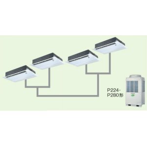 画像: 大阪・業務用エアコン　東芝　1方向吹出し　同時ダブルツイン　ワイヤードリモコン　一発節電　ASEF28055A　P280（10馬力）　スマートエコR　三相200V