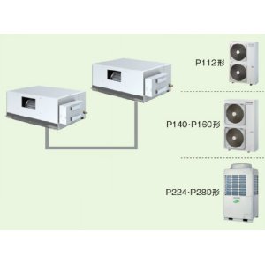 画像: 大阪・業務用エアコン　東芝　天井理込形　ダクトタイプ　同時ツイン　ワイヤードリモコン　省工ネneo　ADEB22455M　P224（8馬力）　スマートエコR　三相200V