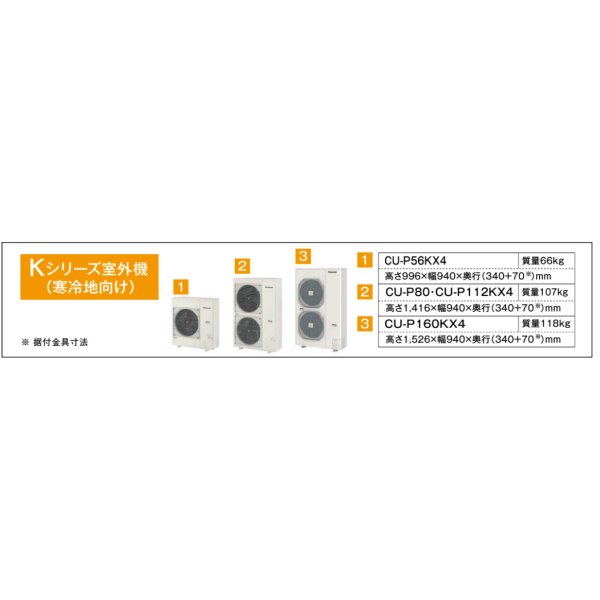 画像2: 大阪・業務用エアコン　パナソニック　寒冷地向けエアコン　天吊形厨房専用エアコン　PA-P140V4KX　P140形 （5HP）　Kシリーズ　シングル　三相200V　寒冷地向けパッケージエアコン (2)